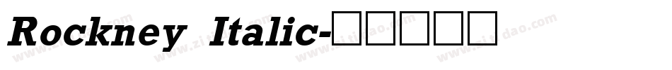 Rockney Italic字体转换